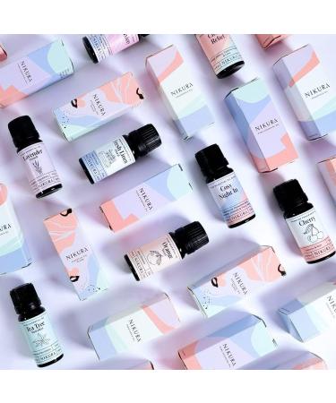 Nikura Best Sellers Essential Oil Gift Set - 4 x 10ml | Lavender, Lemon, Peppermint, Tea Tree | for Aromatherapy & Home Fragrance | Vegan & UK Made - Buy Online on GoSupps.com