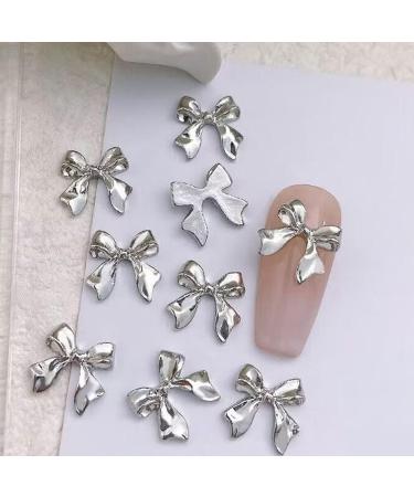 10Pcs 3D Butterfly Nail For Nails Alloy Butterfly Nail Decoration Alloy Nail Butterfly Nail Manicure Accessories Manicure Accessories Silver - Buy Online on GoSupps.com