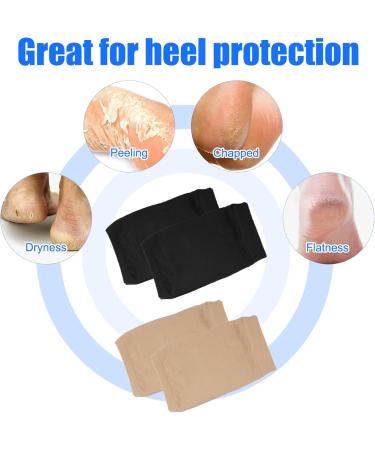 PetGlimmer 4 Pairs Moisturizing Heel Socks Gel Heel Socks Reusable Toeless Spa Socks for Women Gel Heel Socks Soft Breathable Ventilate Heel Open Toe for Dry Hard Chapped Skin - Buy Online on GoSupps.com