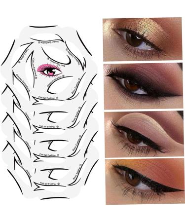Eyeliner Stencil 4 Sheets 10 Models Each Eyeshadow Stencils 6 in1 Reusable Cat Eyeliner Stickers with Perfect Winged Tip for Beginner Professional Eye Makeup Tools Eyeliner Brushes - Buy Online on GoSupps.com