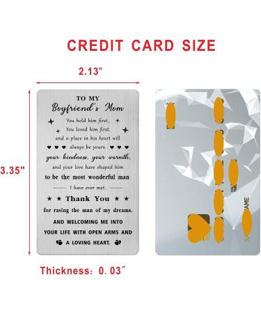 Gezxin To My Boyfriends Mom Gift- Christmas Card Gifts for Boyfriends Mom- Sentimental Boyfriends Mom Birthday Gift Ideas- Meaningful Boyfriends Mom Valentines Mother's Day Xmas Presents - Buy Online on GoSupps.com