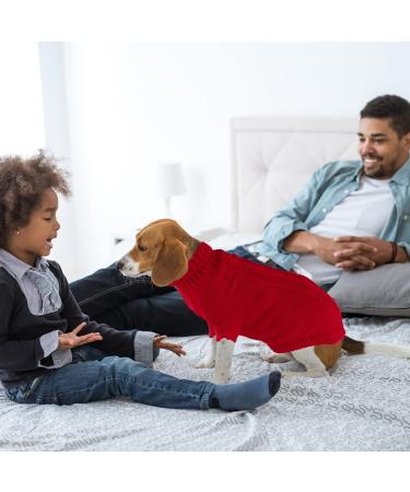 Jodsen Turtleneck Dog Jumper Winter Warmer Pet Clothes Dog Sweater Hoodies Vest Coat Outfit Thicken Soft Pet Apparel Knitted Pullover Small Medium Pets Dogs Puppy Cats -Red (Large) - Buy Online on GoSupps.com
