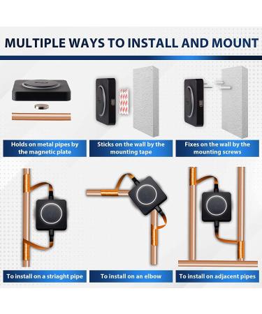 iSpring ED2000S Electronic Water Descaler | Salt-Free Whole House Hard Water Conditioner | Prevent Rust & Scale Build-up | LED Light Design | Magnet | Black - Buy Online on GoSupps.com