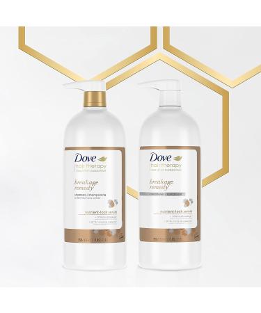 Dove Hair Therapy Shampoo Breakage Remedy 33.8 oz - Nutrient-Lock Serum for Damaged Hair - Buy Online on GoSupps.com