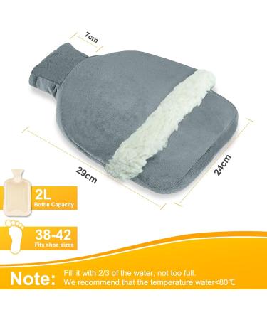 2L Foot Warmer Hot Water Bottle with Soft Plush Cover - Ideal for Cold Feet | Buy Online for Men & Women - Buy Online on GoSupps.com