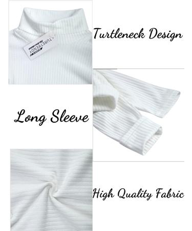 TURETRENDY Men's Stretch Muscle Turtleneck Long Sleeve Tee - Small White - Buy Online on GoSupps.com