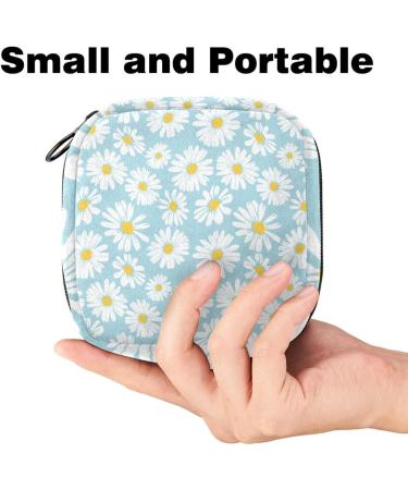 Women's Daisy Flower Pattern Binding Storage Bags - Portable Menstrual Sheet Pocket & Tampon Holder | Multicolored Options for School & Office - Buy Online on GoSupps.com