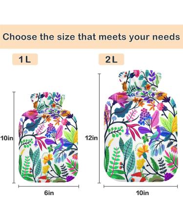 Buy NAANLE 1L Tribal Flowers Hot Water Bottle | Transparent Heat Therapy for Back Pain Relief & Hand/Foot Warmer - Buy Online on GoSupps.com