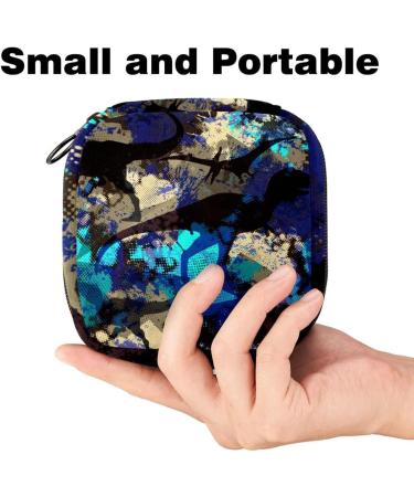 Portable Dinosaur Camouflage Storage Bags for Women's Bandages Menstrual Pads Panty Liners & More - Perfect for School & Office - Buy Online on GoSupps.com