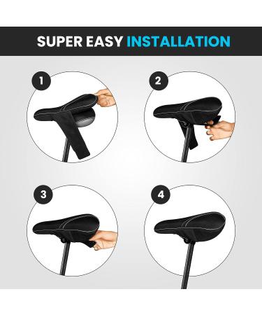 X WING Gel Bike Seat Cover for Men & Women - Padded Cushion for Stationary & Exercise Bikes - Buy Online on GoSupps.com