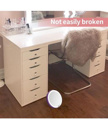 PURPLE PAVAAIDAN Travel Compact Mirror with LED Light - 1X/3X Magnifying Double Sided Makeup Mirror - Dimmable Portable Mirror for Handbag and Purse - Buy Online on GoSupps.com