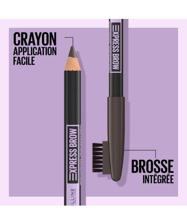L'Or al Maybelline New York Express Brow Shaping Pencil 06 Black Brown Black Eyebrow Pencil and Brush - Buy Online on GoSupps.com