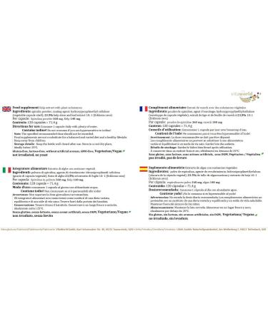 Vita World Kelp Extract 500mg 120 Capsules Made in Germany - Buy Online on GoSupps.com