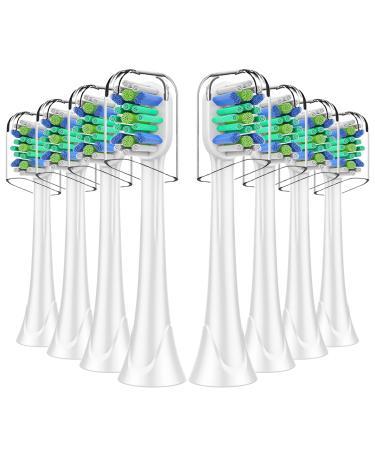 Replacement Toothbrush Heads Compatible with Philips Sonicare Replacement Heads  8 Pack  Electric Brush Head for Sonic Care DiamondClean for HX 3x/6x/9x with Hygienic Cap 8 Count (Pack of 1)