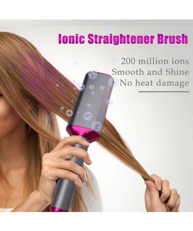 Buy 2-in-1 Ionic Hair Straightener Brush - Fast Heating 3X Denser Bristles - Perfect for Curly Hair - International Shipping Available - Buy Online on GoSupps.com