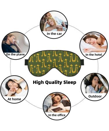Cartoon Giraffe Print Unisex Sleep Eye Mask - Soft Comfort Eye Shade for Travel Yoga & Shift Work - Buy Online on GoSupps.com