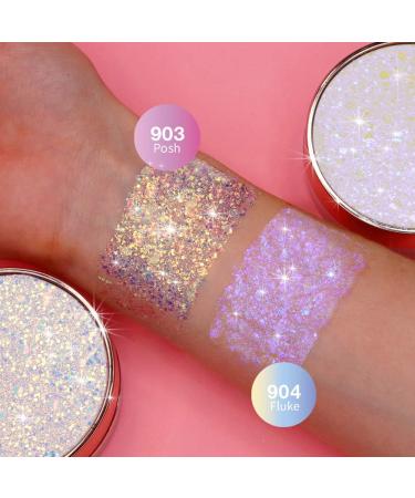 FLUKE 7DAYS Sparkling Glitter Gel 50g | Face, Body & Hair Makeup for Party, Rave, Festival, Halloween | Chunky, Quick Drying, No Glue | Gold Sequins Included - Buy Online on GoSupps.com