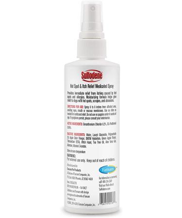Sulfodene Hot Spot & Itch Relief Dog Spray 8 oz - Soothes Irritated Skin - Buy Online on GoSupps.com