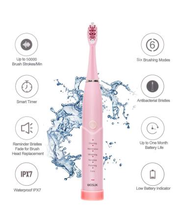 CIVIE Sonic Electric Toothbrush - 6 Modes with Timer, Portable Ultrasonic Toothbrush for Kids & Adults | Includes 4 Brush Heads, USB Charging | Whitening AutoToothbrush - Buy Online on GoSupps.com