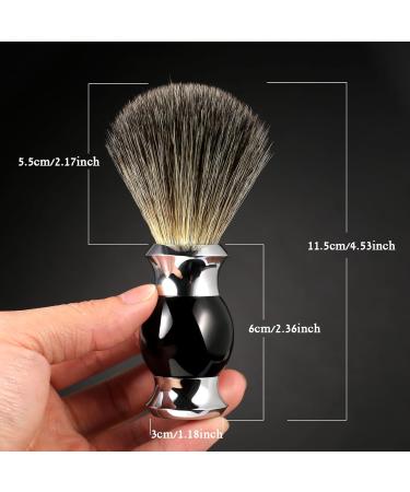 Grutti Badger Shaving Brush - Premium Natural Hair | Black Resin Handle | Wet Shaving Essential - Buy Online on GoSupps.com