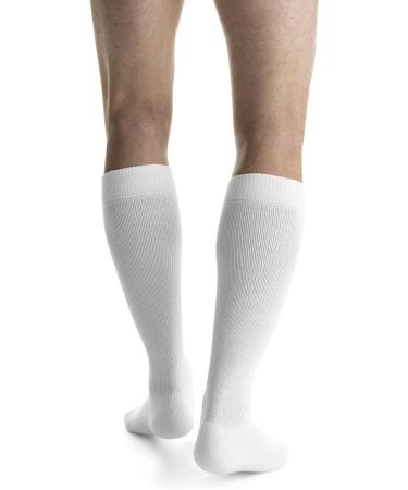 JOBST Activewear Knee High Compression Socks 30-40 mmHg - Medium Cool White | Best for Travel & Everyday Use - Buy Online on GoSupps.com