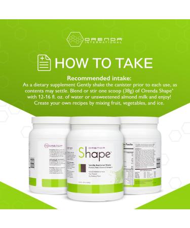 Orenda Shape® Vanilla Protein Shake - Plant-Powered Pea & Brown Rice Blend with Superfoods | Ready-to-Serve Nutrition 21.4oz - International Shipping Available - Buy Online on GoSupps.com