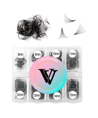VAVALASH 600 Fans Premade Fans Eyelash Extensions 5D 6D 7D 8D 10D 12D 14D 16D 24D Premade Lash Fans 8-15mm Mixed Length Promade Loose Fans Thin Base Premade Volume Lash Extension(10D-0.07-D-8-15mm) 8-15 mm 600Fans-10D-0....