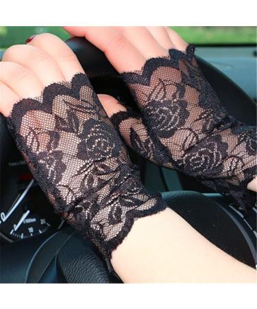 Grunge Wedding Gloves | Fingerless Sun Protection & Rave Short Gloves - Buy Online on GoSupps.com