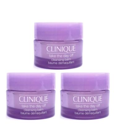 Pack of 3 x Clinique Take The Day Off Cleansing Balm 0.5 oz each Sample Size Unboxed 0.5 Ounce (Pack of 3)