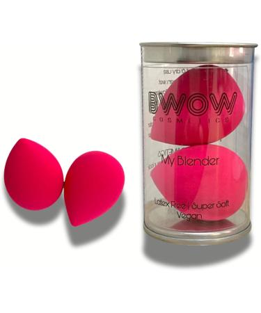 BWOW Makeup Sponge Beauty Blender Set: 2-Piece Premium Makeup Applicators in Wild Red - Latex-Free Hypoallergenic for Flawless Cream & Powder Application Super Soft High-Density Versatile Use - Buy Online on GoSupps.com