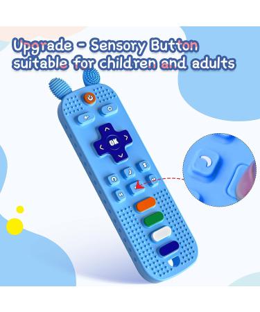 Scuwtocn Silicone Teether Toys for Baby 6-12 Months | Remote Control Shape Teething Toy - Sky Blue - Buy Online on GoSupps.com