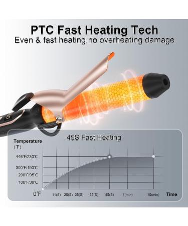 Professional 1.25 Inch Curling Iron for Salon & Home | Instant Heat Dual Voltage Travel Wand for Long Hair - Buy Online on GoSupps.com