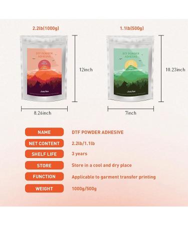 DTF Powder for Sublimation & DTG Printing | White Transfer Adhesive for Jeans, Cotton, T-shirts | 17.6oz - 500g - Buy Online on GoSupps.com