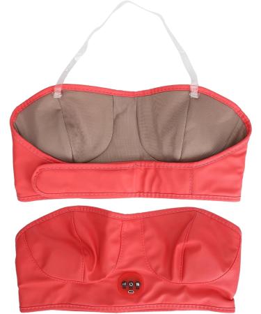 HOHXFYP USB Breast Massager Cotton Electric Vibration Breast Enlargement Bra Wearable Bust Lift Enhancer Machine Shoulder Strap Included Red - Buy Online on GoSupps.com