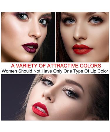 Buy 3Pcs Matte 24-Hour Liquid Lipstick Set - DNM Dark Red Purple Long Lasting Waterproof Lip Stain Gift Set - Buy Online on GoSupps.com