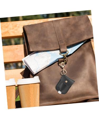 Fomiyes 4-Piece PU Leather Travel Bottles & Keyring Set | Stylish Hand Soap Medallion Key Decor | International Shipping Available - Buy Online on GoSupps.com