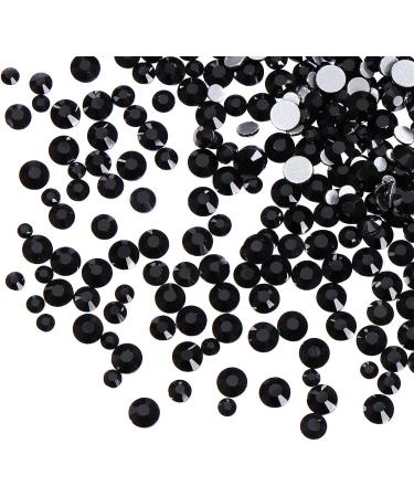 Jollin Flatback Rhinestones Glass Charms Diamantes for Nail Art - 3456pcs, 6 Sizes Jet - Buy Online on GoSupps.com