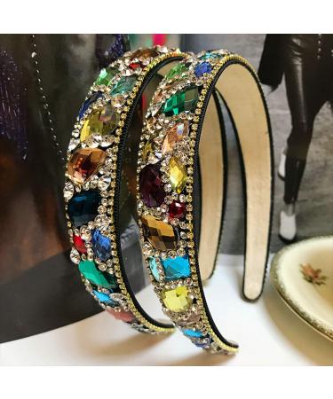 Fodattm Women's Glitter Rhinestone Wide Brim Headband - Stylish Multicolor Accessory for All Occasions | International Shipping - Buy Online on GoSupps.com