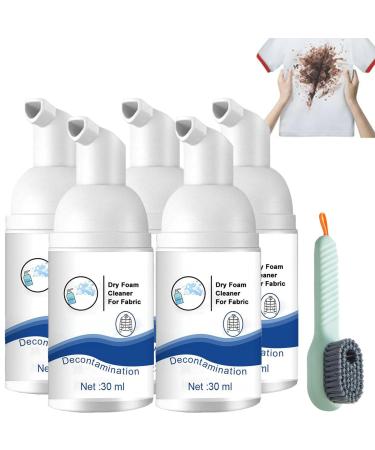 Dry Foam Cleaner Dry Foam Cleaner for Clothes Clothing Dry Cleaning Spray Foam Dry Cleaning Agent for Fabrics Down Coats Instant Cleaning (5pcs)