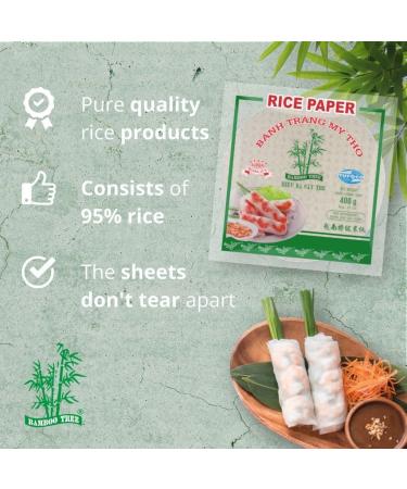 BAMBOO TREE Rice Paper 16Cm (Springroll) - 340g Pack - Authentic Vietnamese Wrap for Spring Rolls - Buy Online on GoSupps.com
