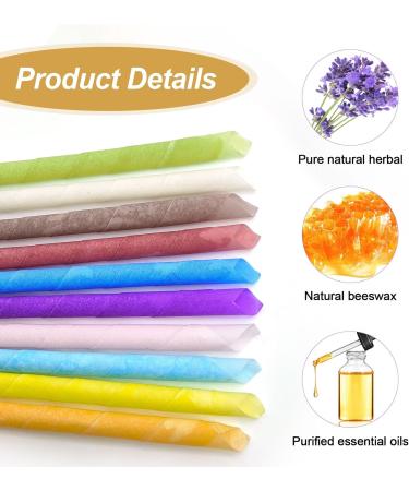 YEJAHY 20 PCS Ear Candles Wax Removal Kit - Natural Beeswax Ear Wax Remover with Drip Protectors & Cotton Swab | Colorful | Unblock Ears Safely - Buy Online on GoSupps.com