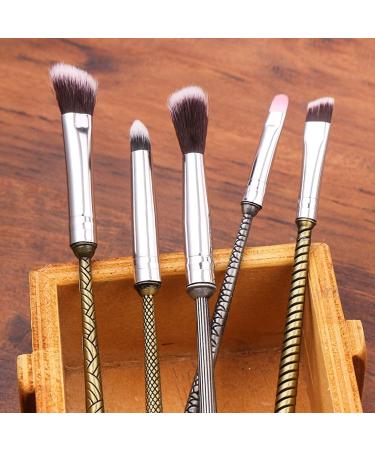 Harry Potter Makeup Brush Set with Bag - Wizard Wall Collection for Foundation Eyeliner Eyeshadow & More | Soft Gold Brushes for Beauty - Buy Online on GoSupps.com