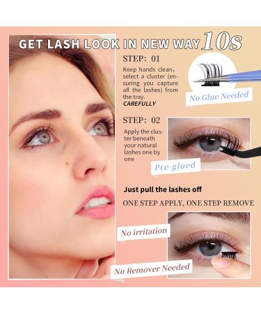 Tecxin-Mix Lash Clusters Kit | Korean Self Adhesive False Eyelashes | Easy Application Mess-Free No Glue 120 Pcs (10-12mm - Buy Online on GoSupps.com
