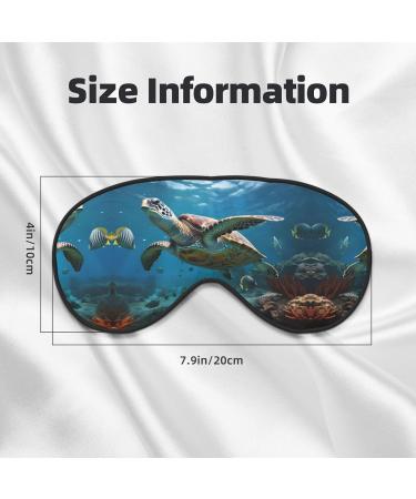 SSIMOO Sea Turtles Print Eye Mask - Ultra-Soft Light-Blocking for Comfort & Restful Sleep - International Shipping Available - Buy Online on GoSupps.com