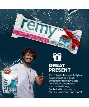 Remy Hydration + Liver Aid Electrolyte Powder Packets - Hangover Relief DHM Milk Thistle Vitamin B - 15 Packets - Buy Online on GoSupps.com