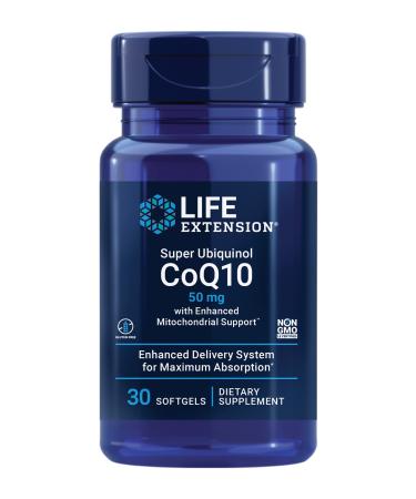 Life Extension Super Ubiquinol CoQ10 with Enhanced Mitochondrial Support 50 mg 30 Softgels