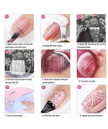 Nail Stamp Template Kit - 5 Pcs Stamping Plates for Nail Art - Flower, Leaf, Butterflies, Snowflake Designs - Manicure Supplies - Buy Online on GoSupps.com
