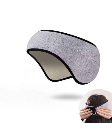 Adjustable Blackout Sleep Eye Masks for Men and Women Outdoor Bedroom Earmuffs Sound Insulation Noise Reduction Sleep Eye Protection (Grey)