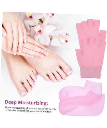 MAGICLULU 1 Set Moisturizing Gloves Gel Gloves Mitts Lotion Gloves Moisturizing Socks Moisturizing Gel Socks Spa Glove Hand Gloves Moisturizing Overnight Hand Repair Gloves Gel Mitten - Buy Online on GoSupps.com