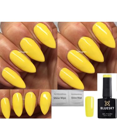 Bluesky Gel Nail Polish YELLOW CALINDA - BRIGHT YELLOW Spring Summer Color Nail UV LED Soak Off 10ml
